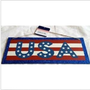 USA American Flag Wall Door Sign Patriotic July 4